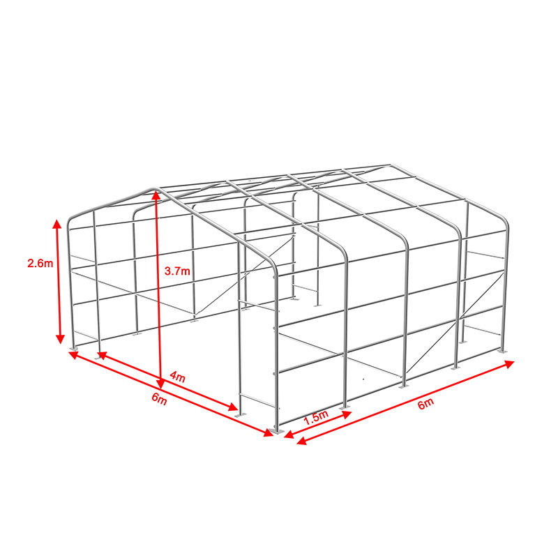 Временный склад 6×6 м с оцинкованным каркасом
