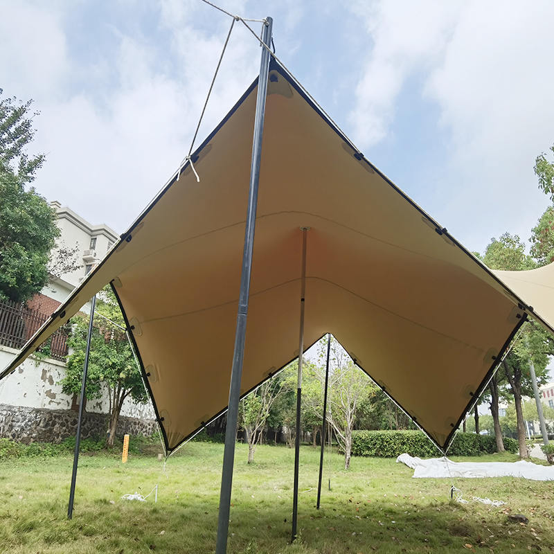 Малый уличный растяжной тент 4,5×4,5 м